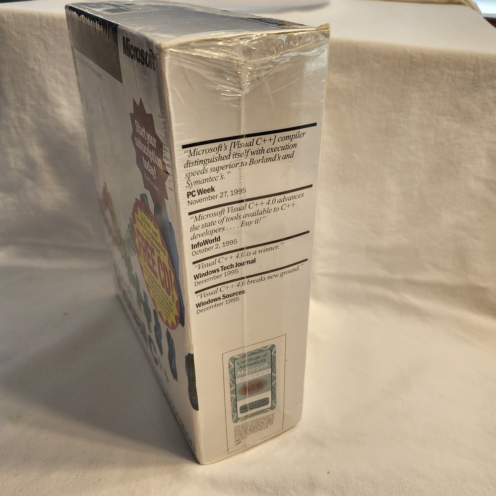 Microsoft Visual C++ Version 4.0 PC CD-ROM for Windows 95/NT 1995 Professional