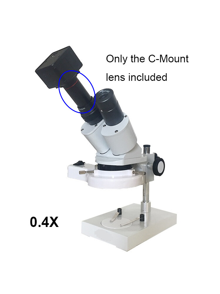 0.4X Microscope C Mount Adapter Reducing Relay Lens for USB Eyepiece CCD Camera