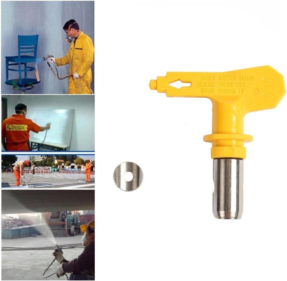 Reversible Spray Tip Nozzle Set for Airless Paint Sprayers - 12-14 Inch Pattern