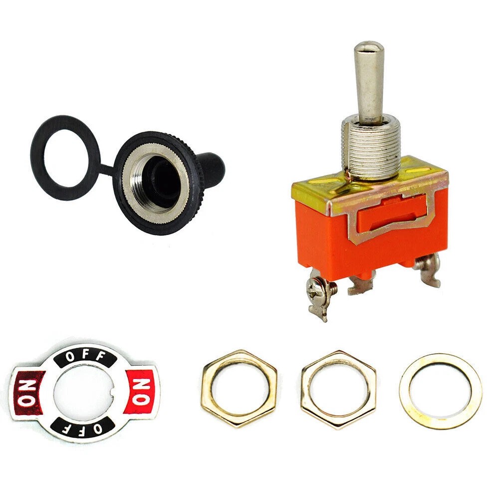 5X Solid Metal Toggle Switch ON/OFF Single Pole for Marine / Automotive 12V SPST