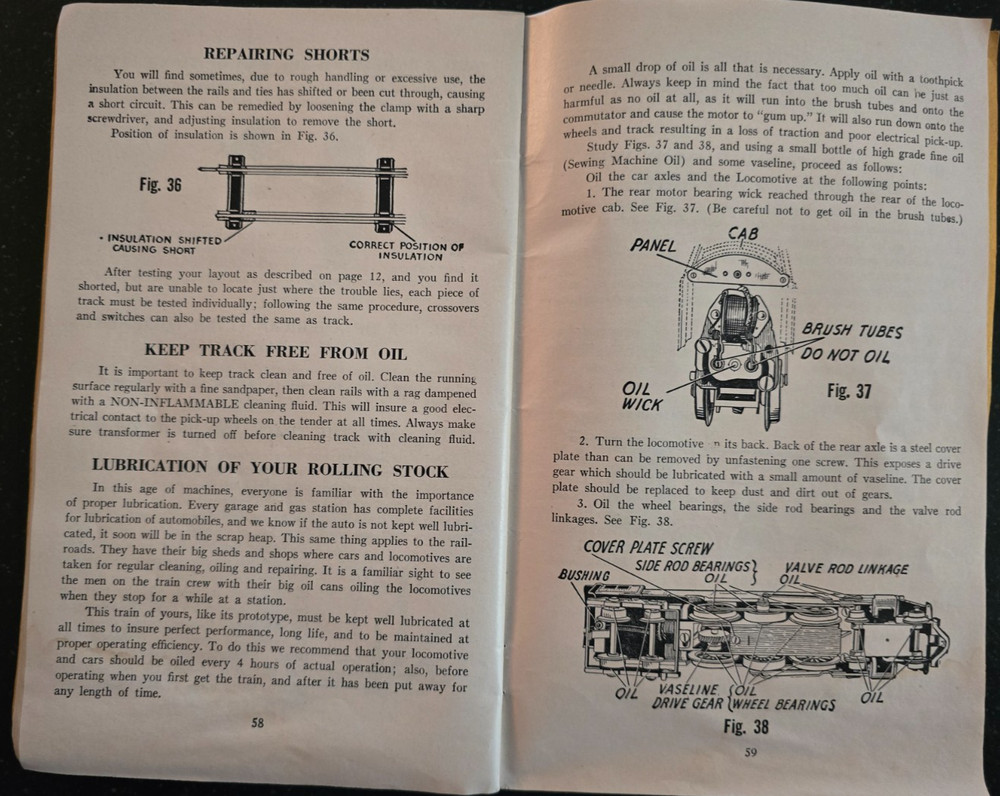 1949 Gilbert America Flyer Train Instruction Book