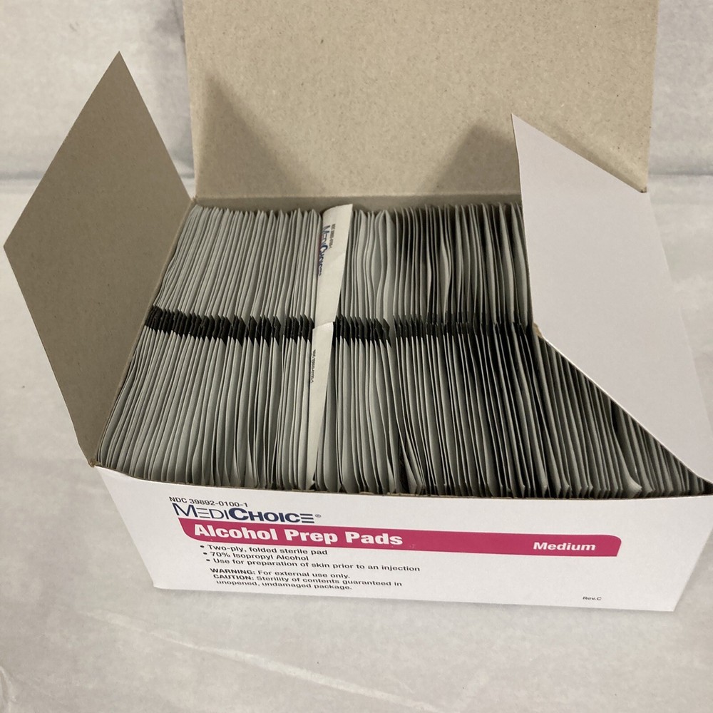 MediChoice Alcohol Prep Pad, Medium - 200 Count - 1 box, - Exp 05/25