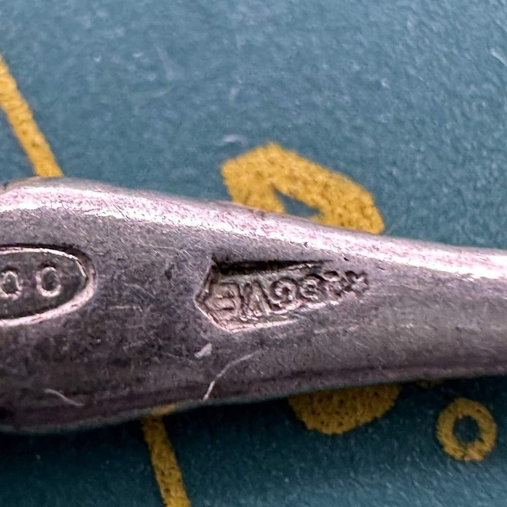 Continental Silver Shell Spoon Venice Italy Venetian Gondola Top Signed 800