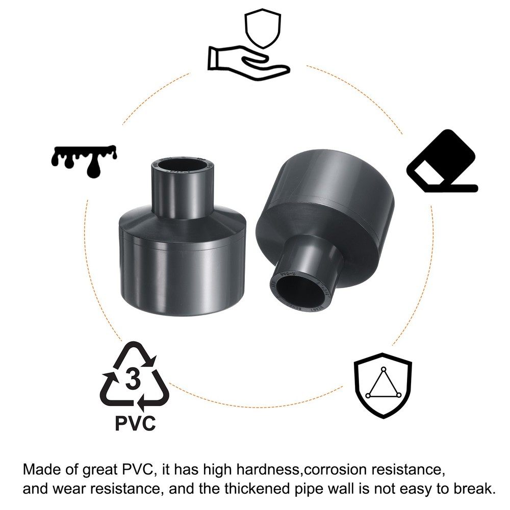 2pcs Reduce Coupling 2 x 3/4" Increaser/Reducer Coupling Pipe Fitting