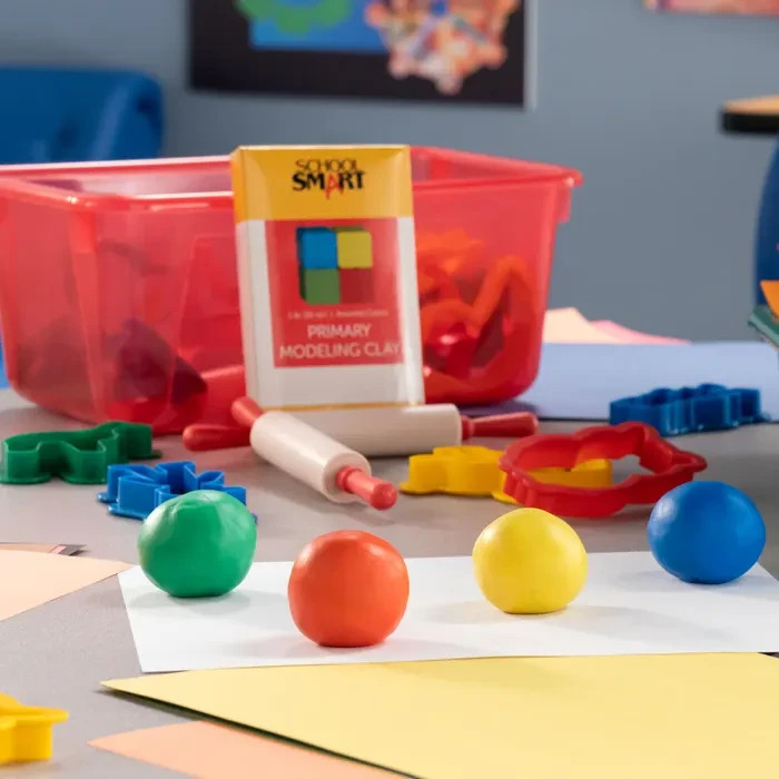 School Smart Modeling Clay Assorted Primary Colors 5 lbs