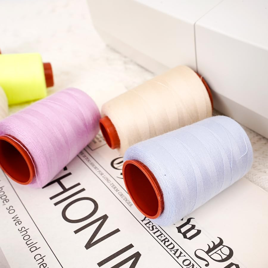 Polyester Sewing Thread Kit, 12 Colors, 800 Yards Each, Multi-Color Spools for M