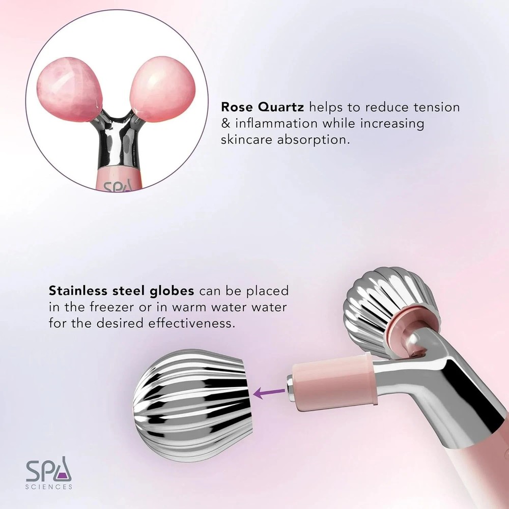 Spa Sciences ISLA Sonic Silver Face & body Contouring Ice & Heat Roller