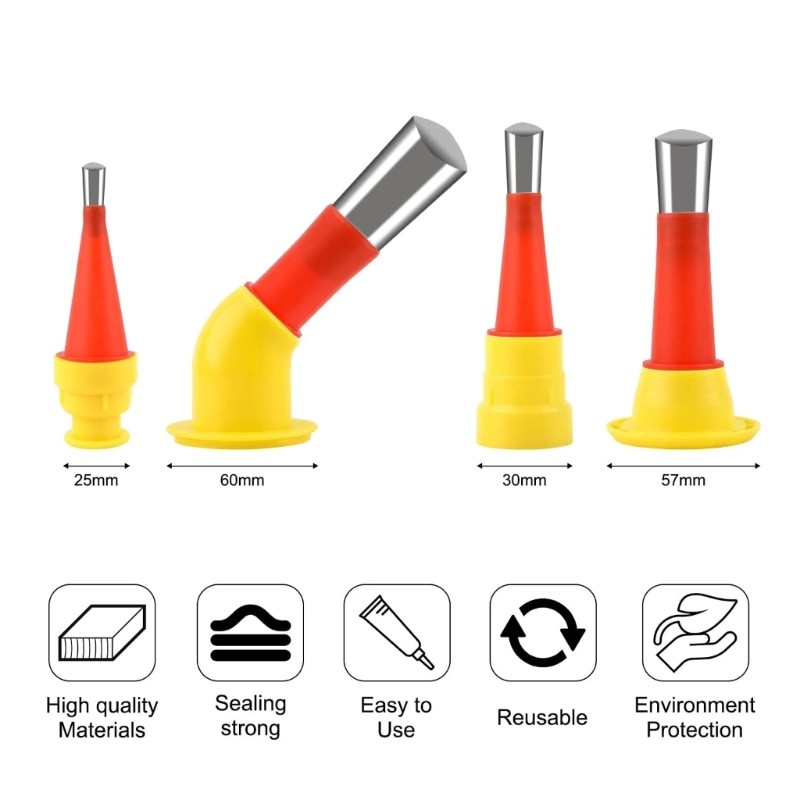 Universal Integrated Rubber Nozzle Tool Reusable Rubber Nozzle Tool with Base