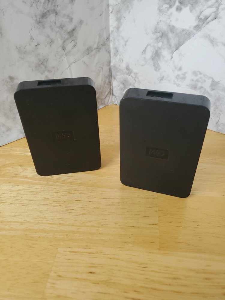 (2) WD 1TB Western Digital Elements External Hard Drive WDBABV0010BBK-00