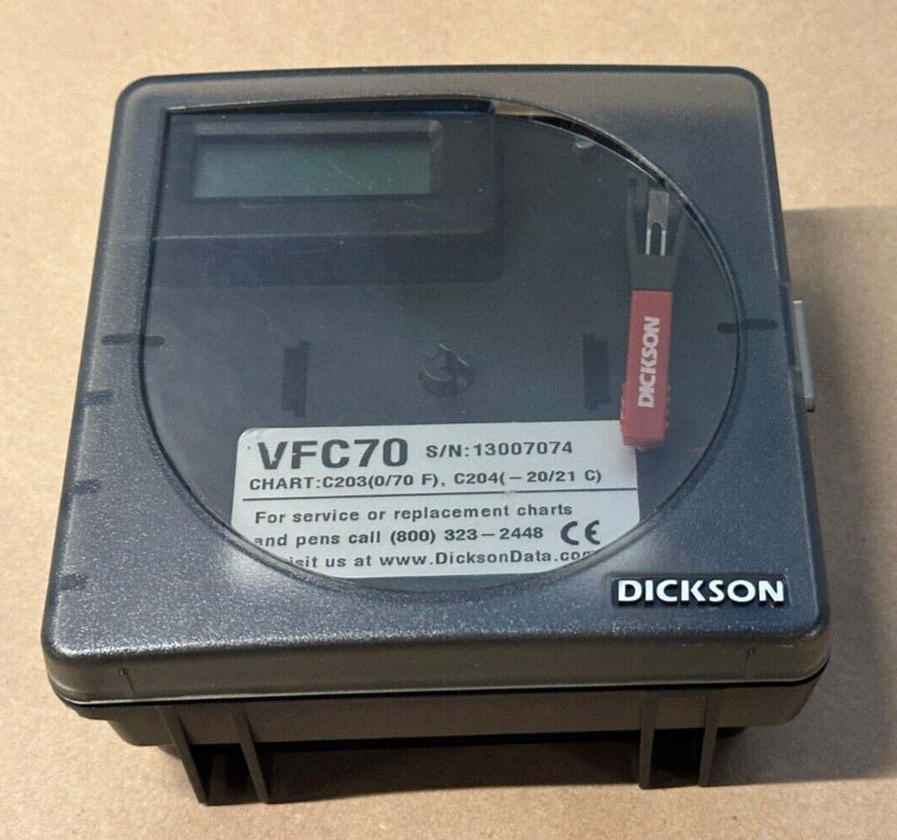 Dickson VFC70 Temperature Chart Recorder Battery Powered