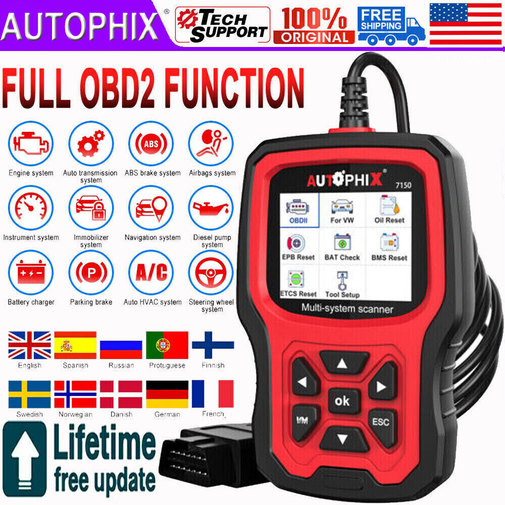 Fit For Ford OBD2 Scanner Full System Code Reader ABS SRS Reset Diagnostic Tool
