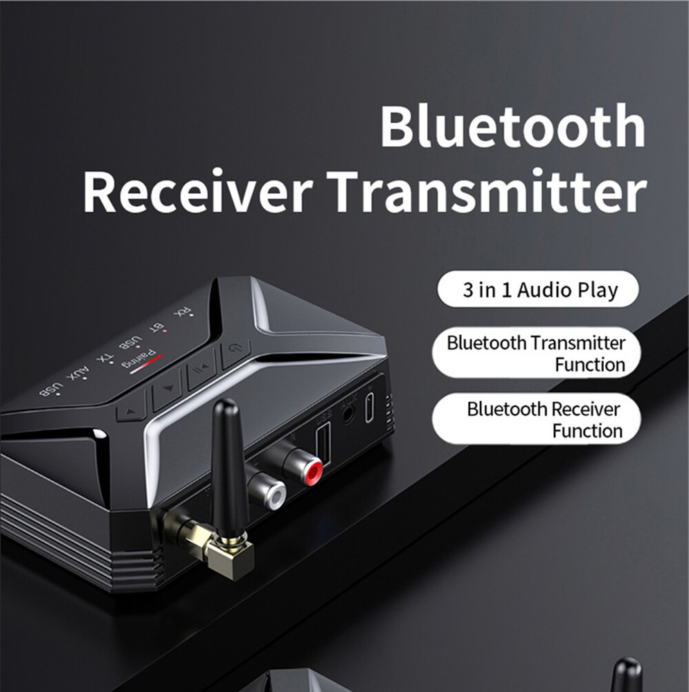 Long Range Bluetooth 5.0 Transmitter Receiver Audio Adapter for TV Home Stereos
