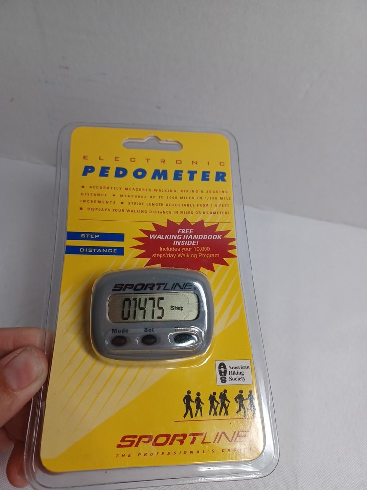 SPORTLINE Electronic Pedometer Walking Jogging Step Count & Distance Tracker New