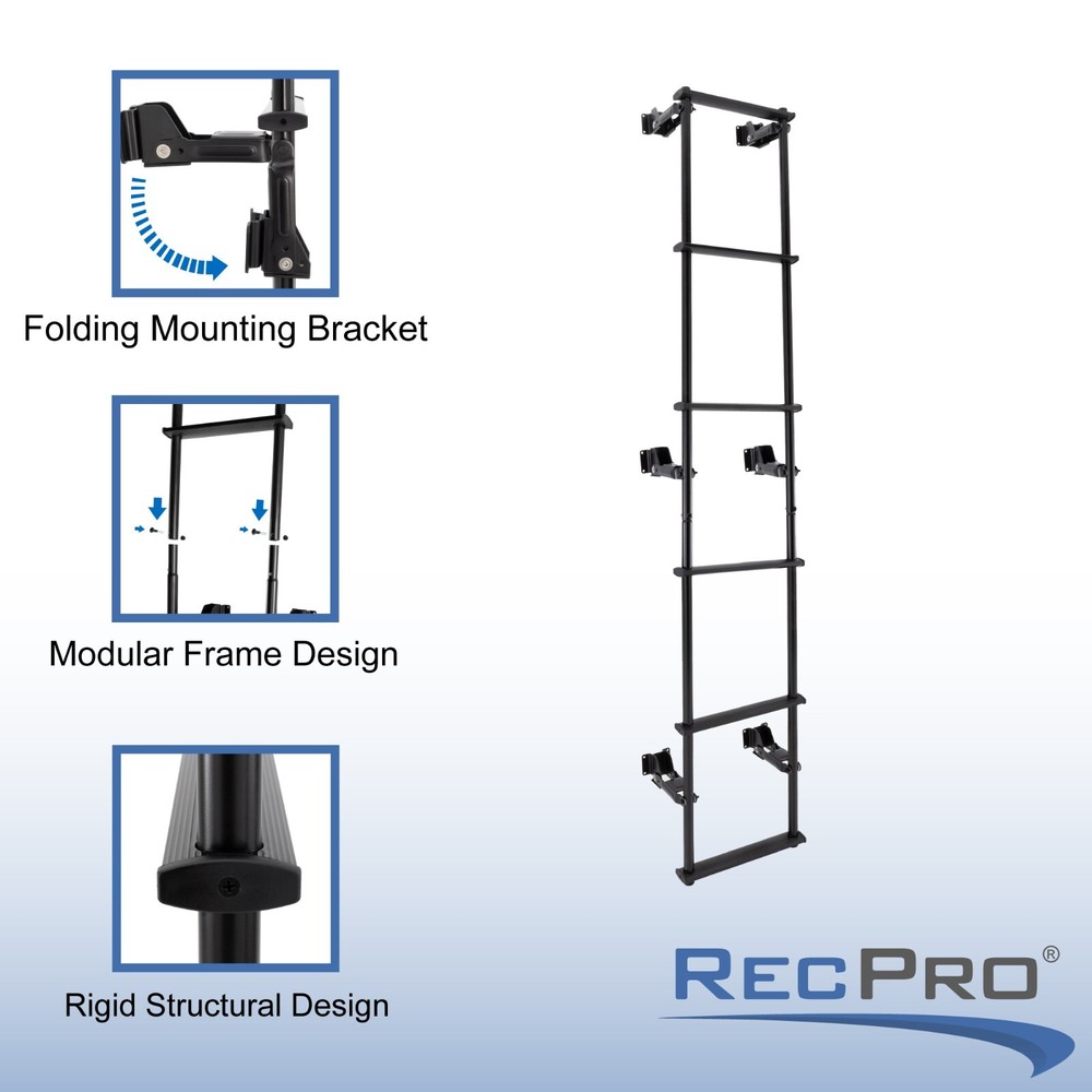 RV Toy Hauler Low Profile Ladder Universal 76" Collapsible