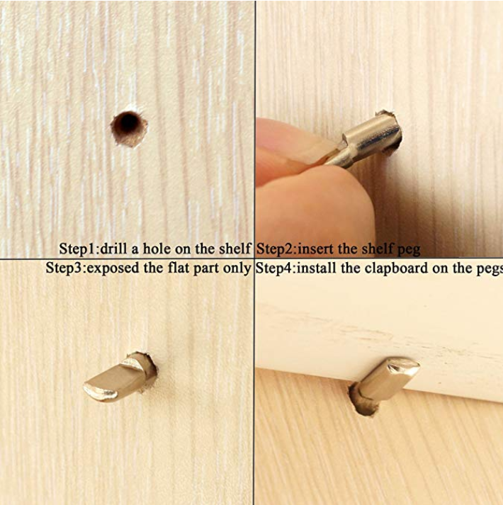 Spoon Shaped Cabinet Support Pins Holder, Shelf Support Pegs/Pins