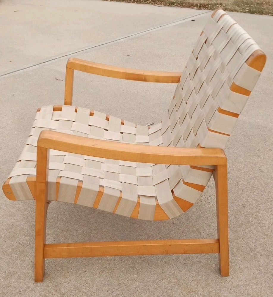 Jens Risom Knoll Webbed Lounge Armchair