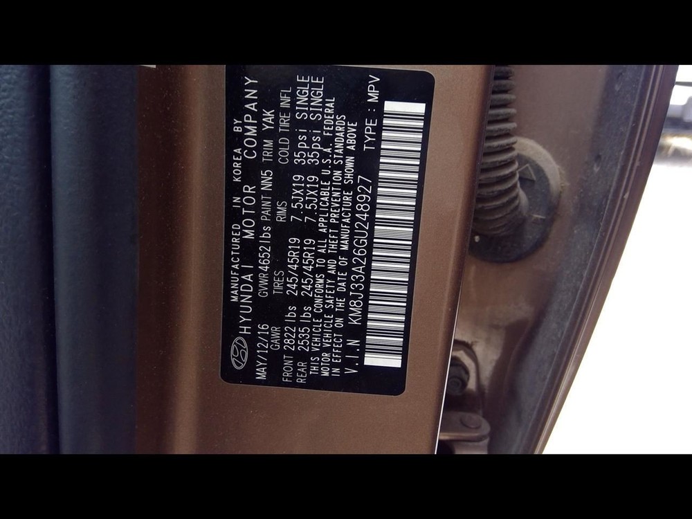 2016 2017 2018 Hyundai Tucson 1.6L Engine Computer Control Module 391752BTA0