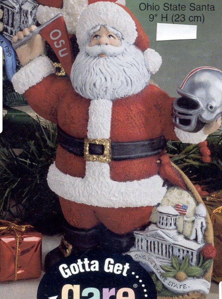 Ohio State Santa Unpainted Ceramic Bisque Ready To Paint