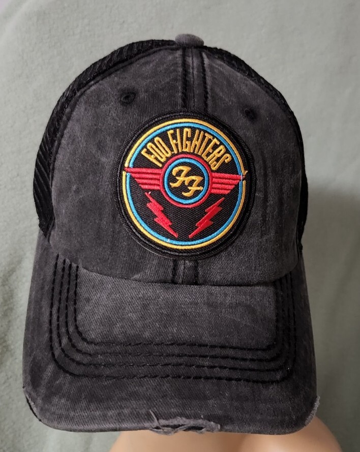 Foo Fighters Distressed Black Mesh Vintaged Trucker FOO FIGHTERS Hat