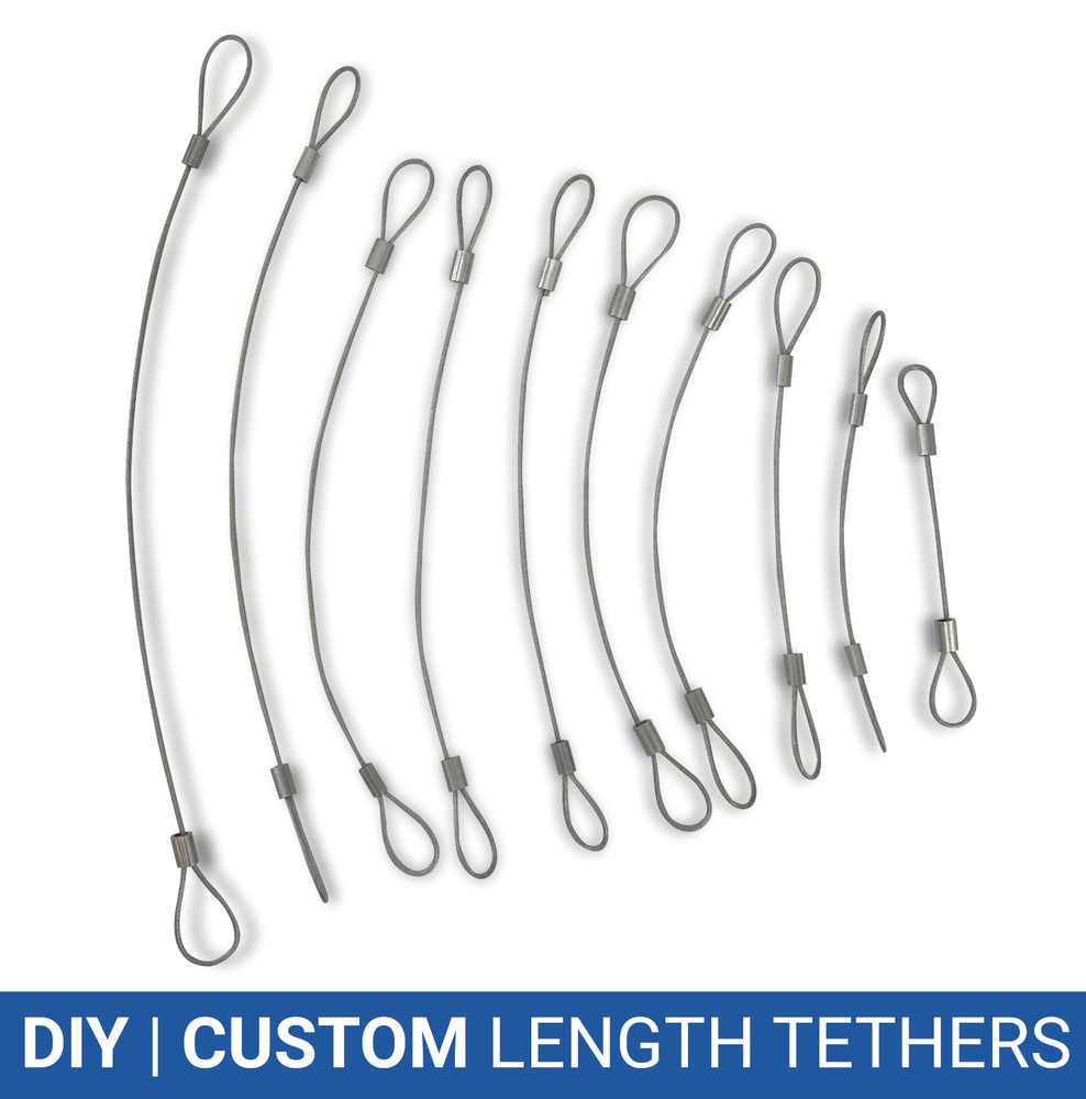 CableTether.com Universal Cable Tether 10 Pack - Custom or DIY