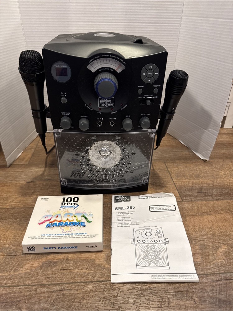 The Singing Machine SML385UBK Bluetooth Karaoke System - Black
