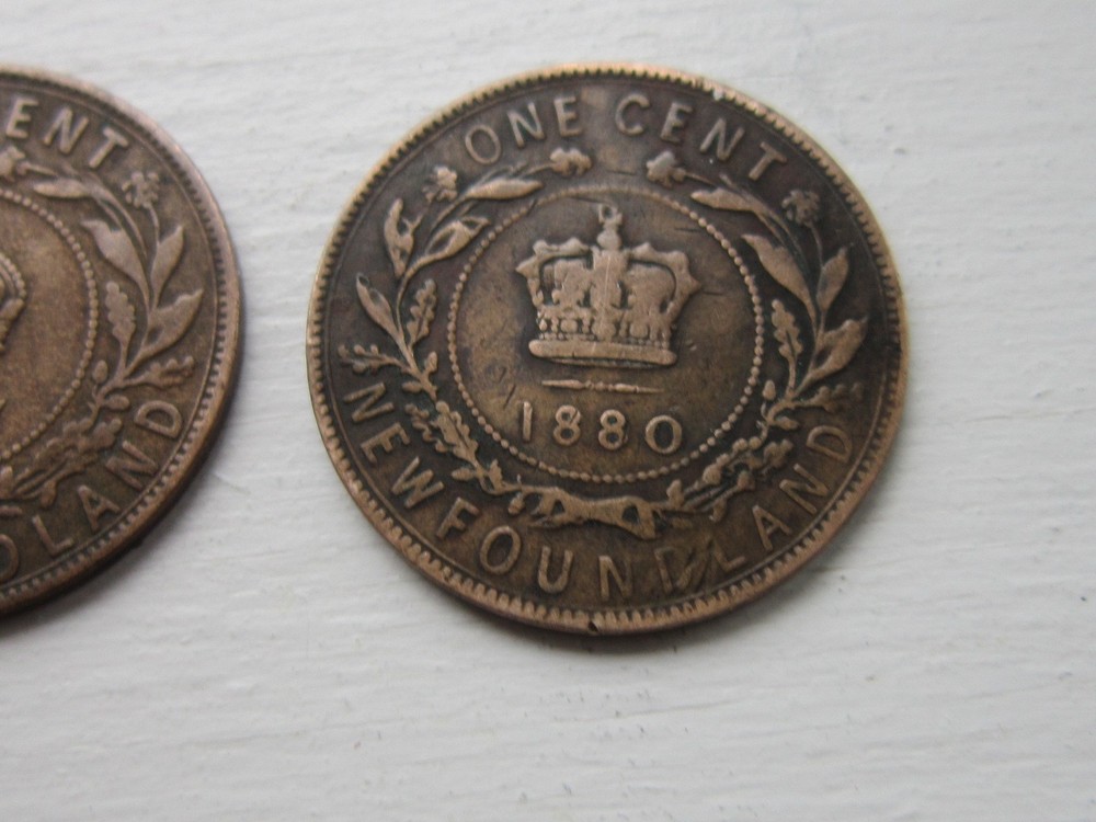 1880 & 1907 Newfoundland Large Cent Lot