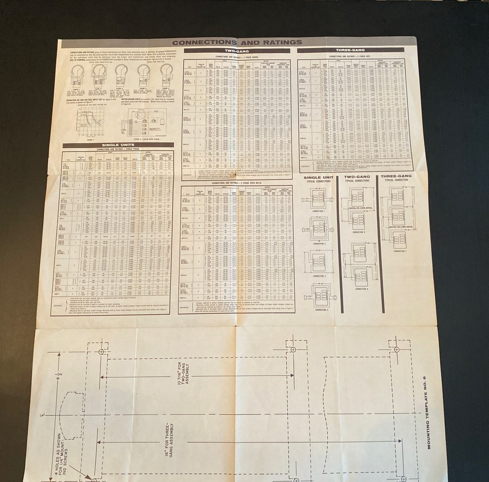 Vtg & Original POWERSTAT VARIABLE TRANSFORMER Instructions 116, 117, 216 217 EUC