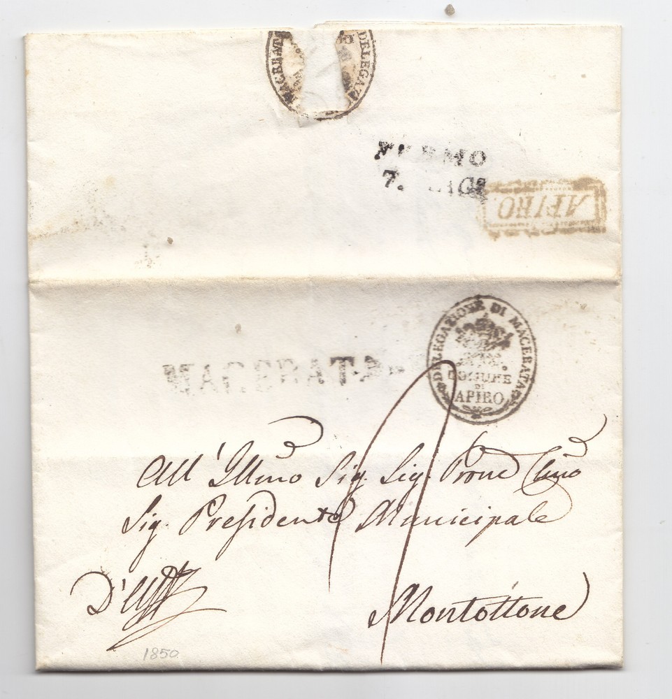 AB300-PONTIFICAL STATE-MARCHE-PREF.APIRO/MONTOTTONE