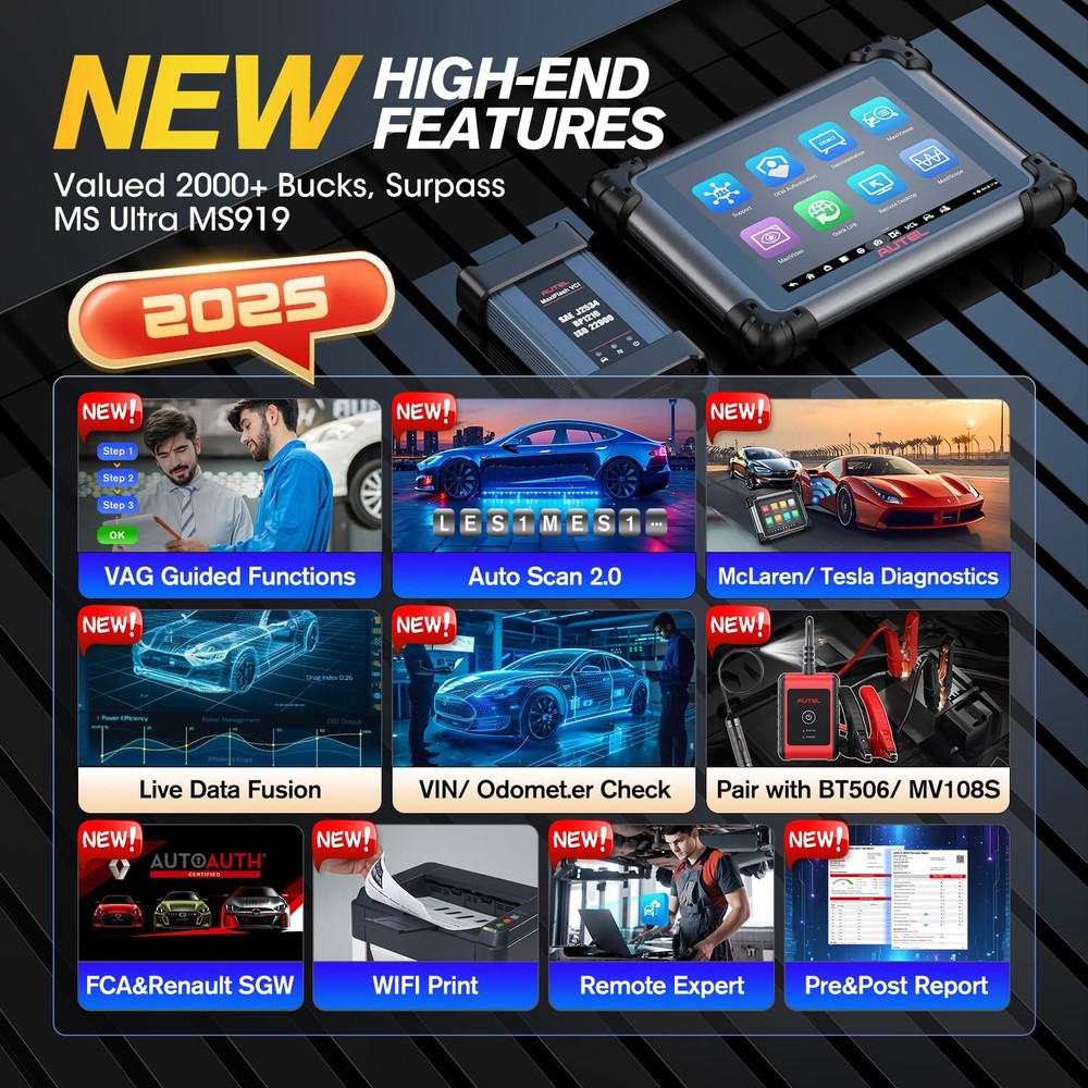 2026 Autel MaxiSys Elite II PRO As MS919 Diagnostic Scan Programming Key Coding