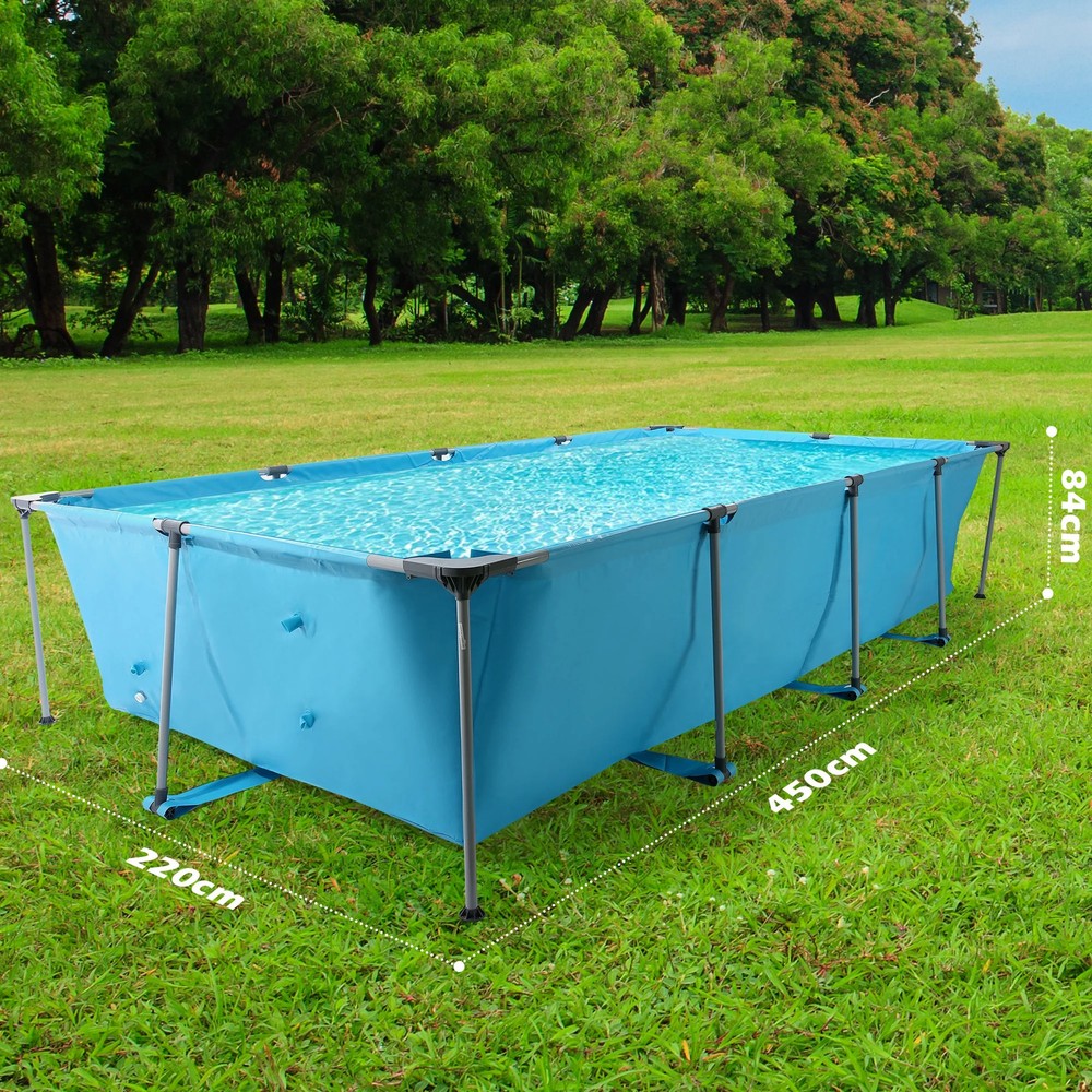 15ft Rectangular Above-Ground Pool – Family Fun, Durable, Easy Setup for