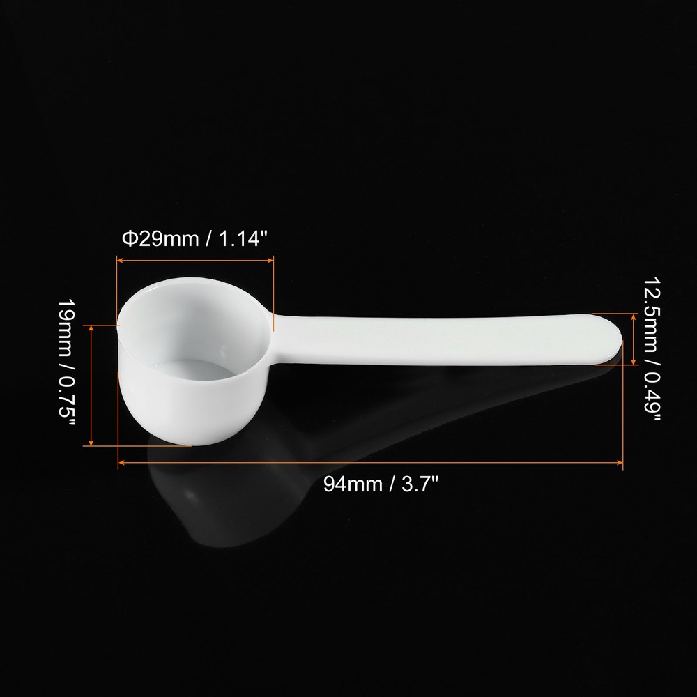 15Pack Micro Spoons 5 Gram Measuring Scoop Plastic Flat Bottom Mini Spoon