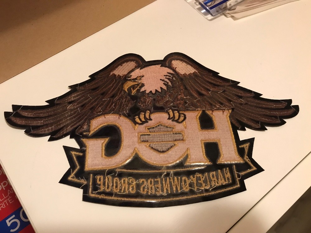 Large 10 3/4" Harley Davidson Owners Group Patch HOG Eagle Motorcycle Jacket