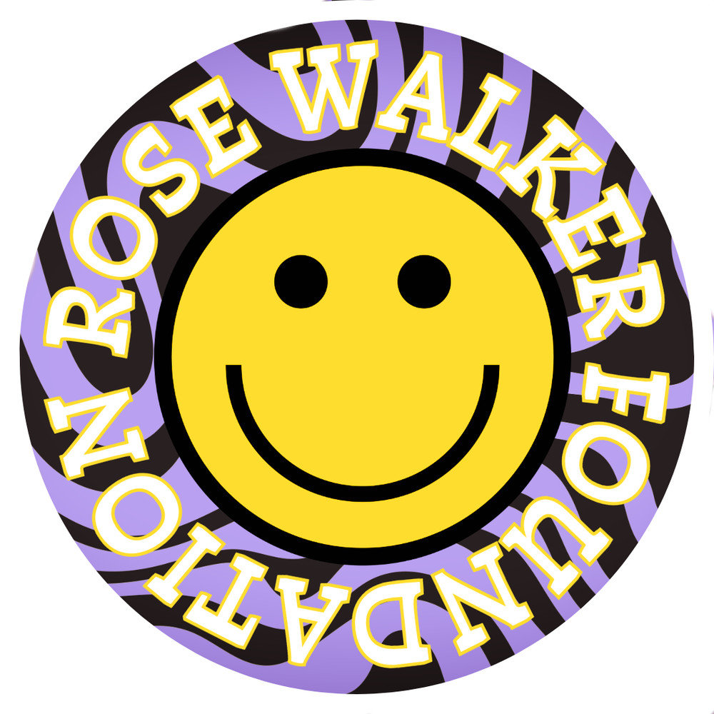 3" Rose Walker Foundation Handmade Smiley Pin (Round)