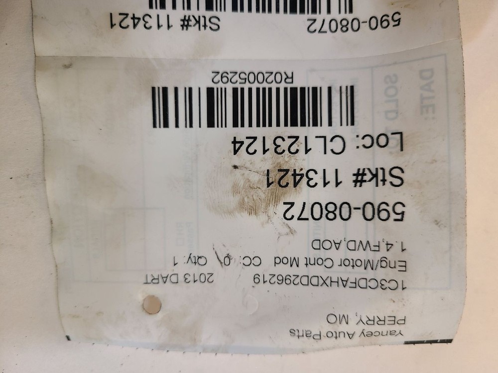 2013 DODGE DART Engine ECM Electronic Control Module 1.4L Turbo 5150663AD