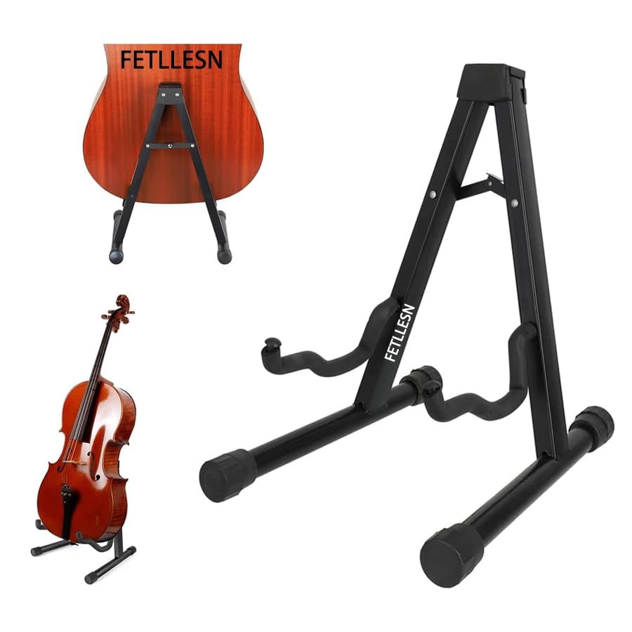 Adjustable Cello Stand,A-Frame Folding Cello Support Stand for Violin 1/8-4/4...