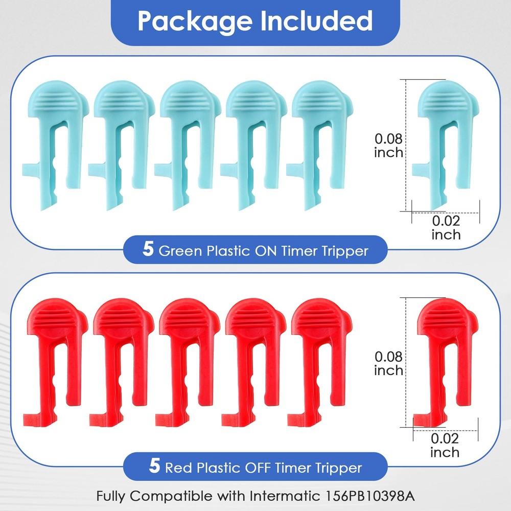 Dreyoo Cycle Timer Clock ON/OFF Plastic Switch Trippers Compatible with...