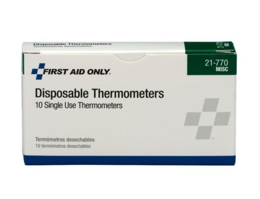 First Aid Only Disposable Thermometers 10 Pcs