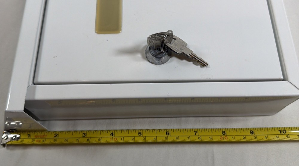 SereneLife Metal Mail Donation Security Safe Wall Mount Box Lock Unique Keys