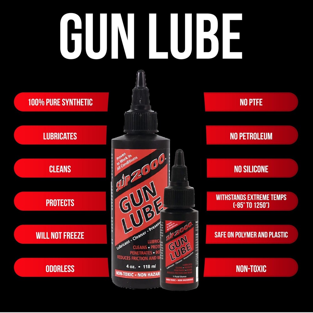 Slip 2000 Gun Lube Buddy Pack, Squeeze Bottle with Needle Tip Applicator for ...