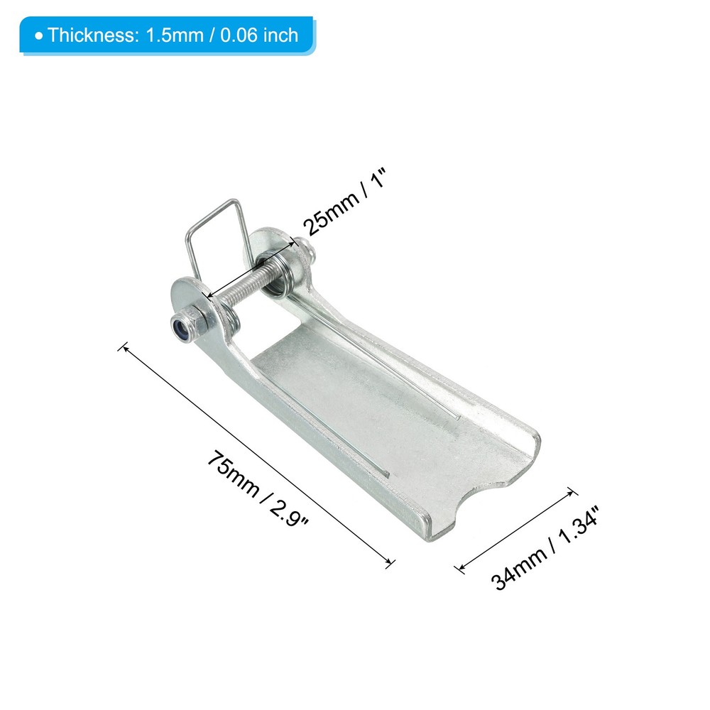 4 Pack 2.9 Inch Replacement Hooks Latch Metal Towing Receiver Hitch Silver