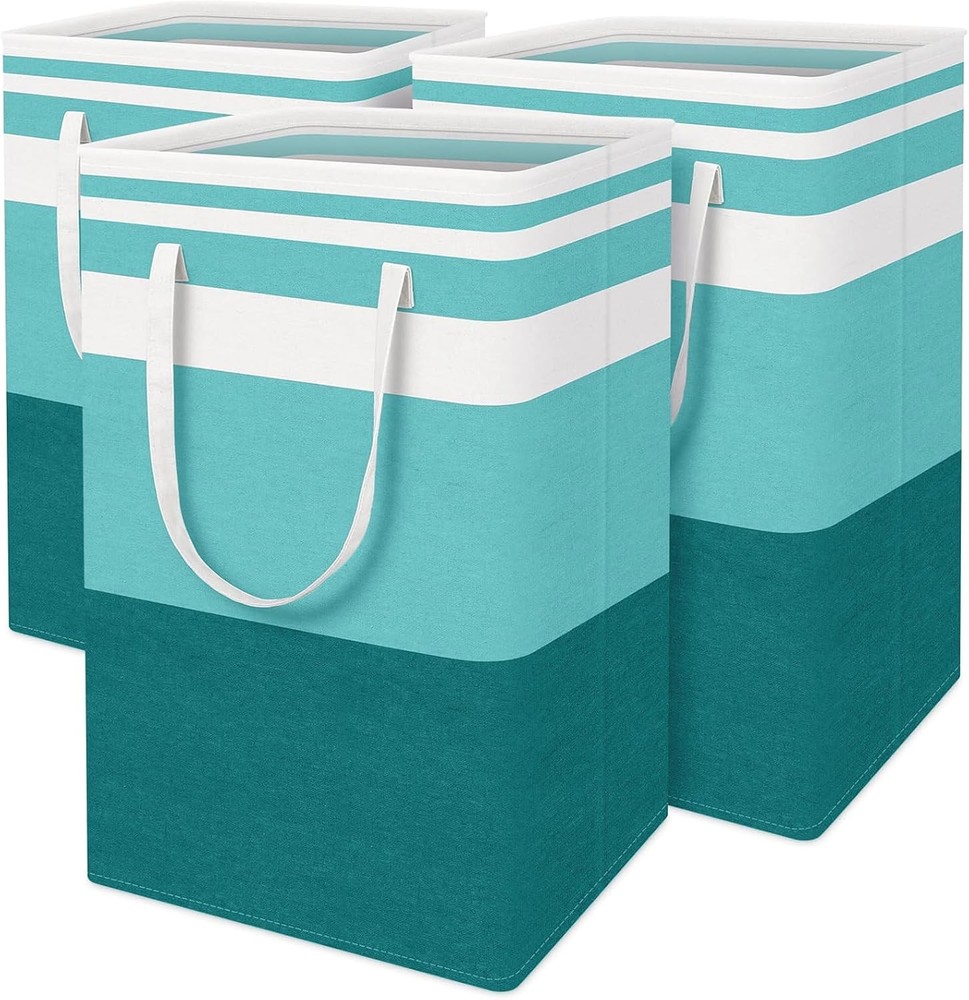 3-Pack Laundry Basket Freestanding Waterproof Laundry Hamper Collapsible Tall