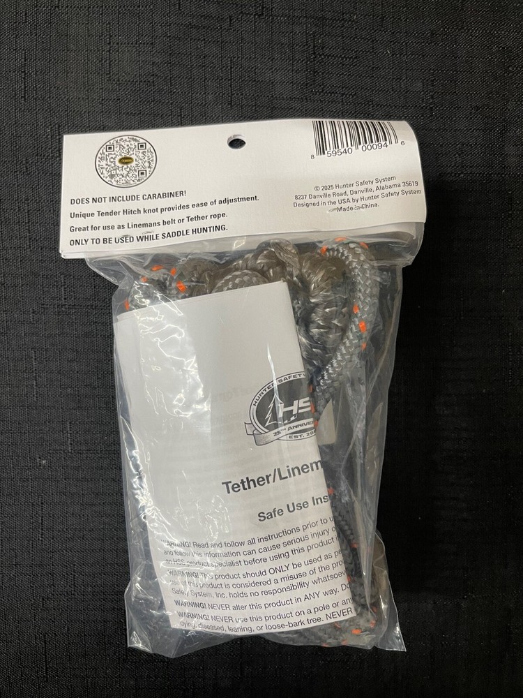 Hunter Safety System High Strength Tether/Linemans Rope BRAND NEW