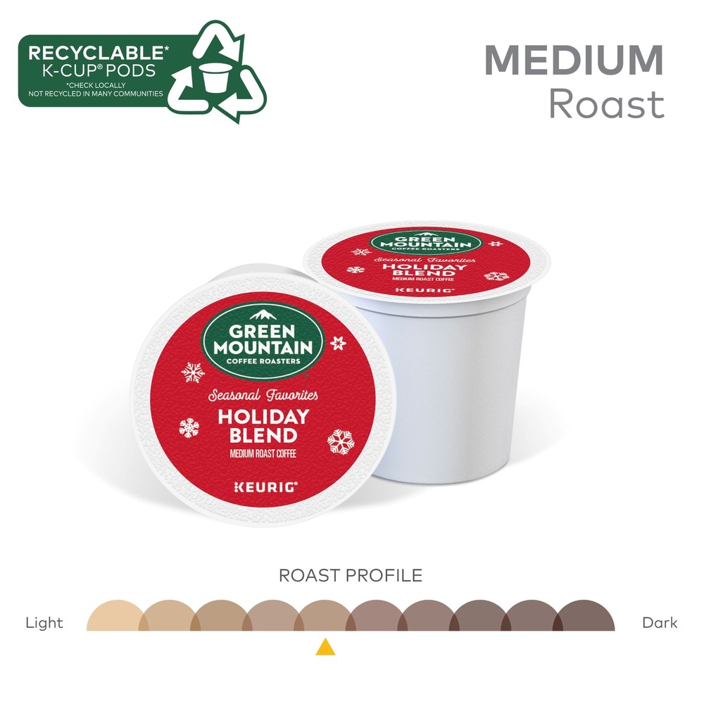 Green Mountain Coffee Roasters Holiday Blend, K-Cups, 24 Count