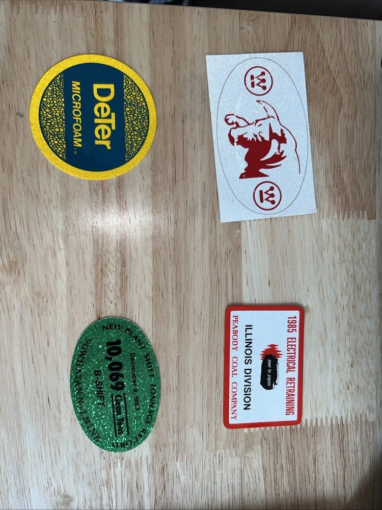 Lot Of 4 Coal Mining Stickers