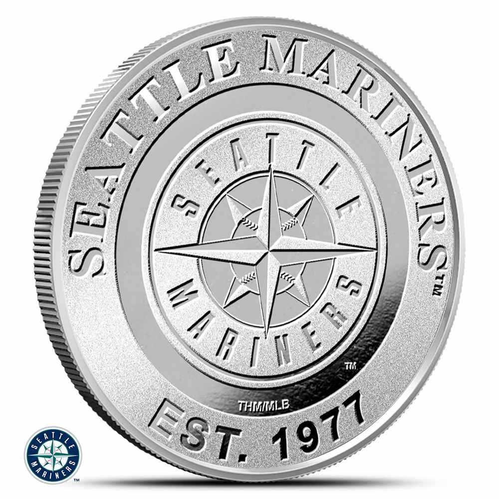 1 oz MLB Seattle Mariners Silver Round (BU)