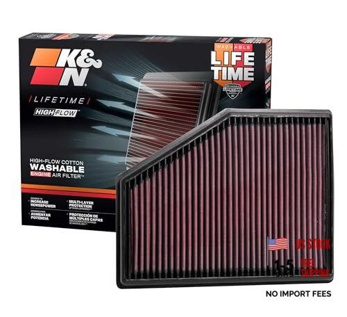 High-Flow Original Lifetime Engine Air Filter: Increase Power: (Pack of 1)