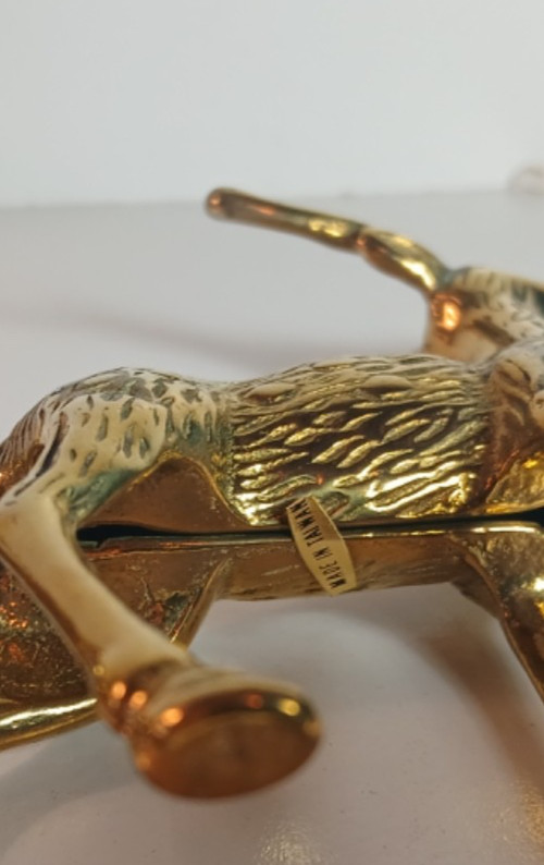2 Solid Brass Deer. Distributed by Montgomery Ward.