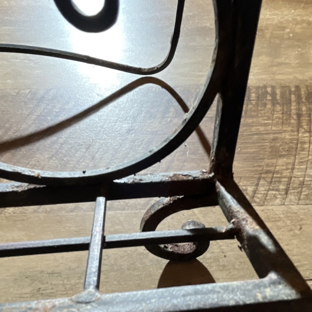 Black Metal Decorative Hands Free Rectangle Book Stand