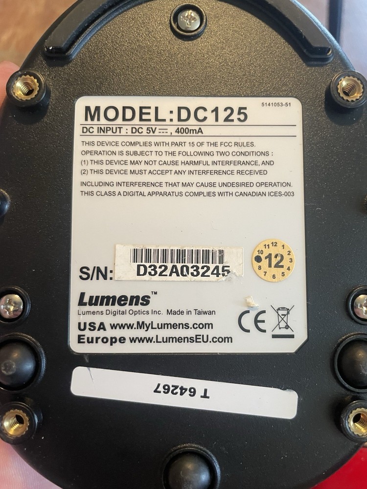 Lumens DC125 Ladibug Lightweight Document Camera Red