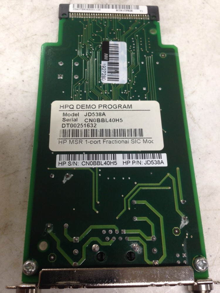 HP JD538A 1-Port Fractional Smart Interface Card-MSR Module